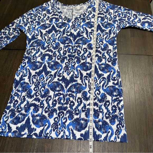 Lilly Pulitzer Cori Dress with Flamingos White and Blue Large Prima Cotton - Picture 5 of 9